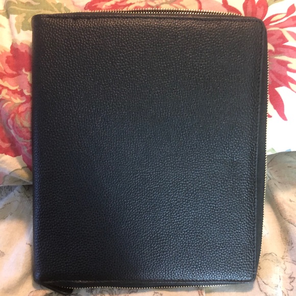 Pottery Barn Office Pottery Barn Pebble Leather Zip Portfolio